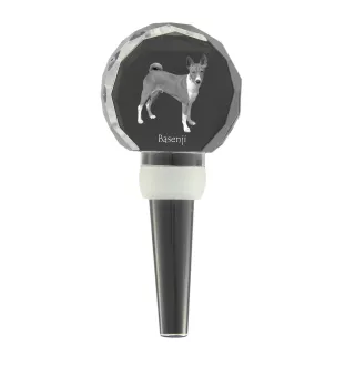 Basenji, Terrier Nyam-Nyam, Terrier du Congo - Bouchon de bouteille en cristal, bouchon de vin unique avec photo, cadeau personnalisé pour sommelier par la marque Art-Dog