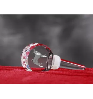 Basenji, Terrier Nyam-Nyam, Terrier du Congo - Bouchon de bouteille en cristal, bouchon de vin unique avec photo, cadeau personnalisé pour sommelier par la marque Art-Dog