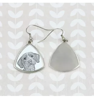 Basset Fauve de Bretagne - boucles d'oreilles avec chien, boucles d'oreilles pendantes avec photo, bijoux personnalisés avec impression de la marque Art-Dog