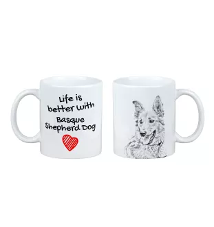 Basque Shepherd Dog, Basque Sheepdog - cup with a dog, cup with a photo, personalized gift from the Art-Dog brand