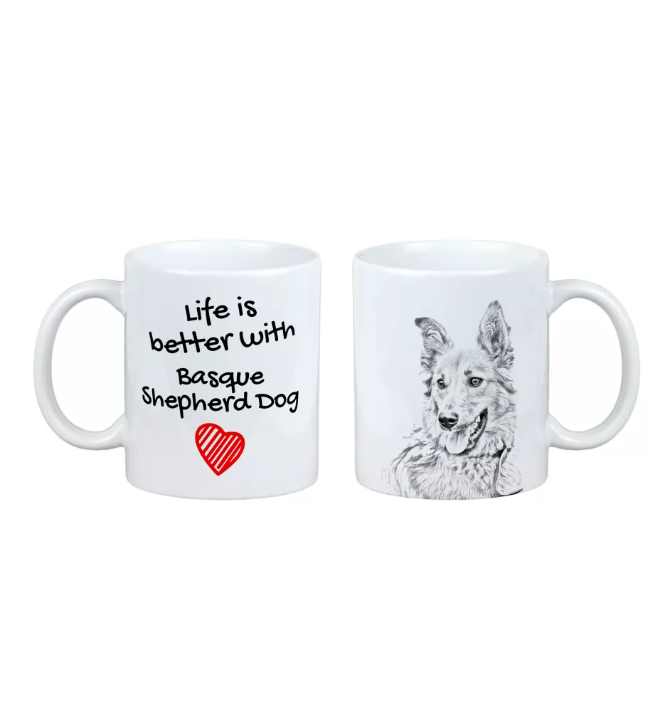 Berger basque - tasse avec chien, tasse avec photo, cadeau personnalisé de la marque Art-Dog