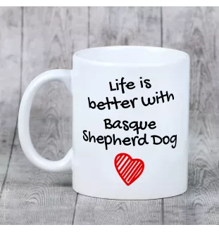 Baskischer Schäferhund, Pastor Vasco - Tasse mit Hund, Tasse mit Bild, personalisiertes Geschenk der Marke Art-Dog