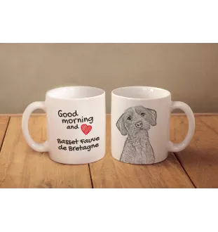 Basset Fauve de Bretagne, Fawn Brittany Basset - cup with a dog, cup with a photo, personalized gift from the Art-Dog brand