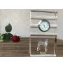 Basenji, Terrier Nyam-Nyam, Terrier du Congo - une horloge en verre avec une photo, une photo de chien dans un cristal, une horloge de bureau personnalisée de la marque Art-Dog