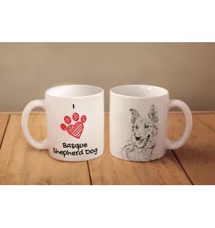 Baskischer Schäferhund, Pastor Vasco - Tasse mit Hund, entzückende Tasse mit Grafik, Geschenk mit Ihrem Foto von der Marke Art-Dog