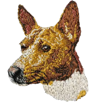 Basenji, Kongo-Terrier - Hund geformtes Aufnäher, besticktes Patch, einzigartiges Dekor für den Rucksack der Marke Art-Dog