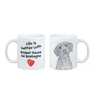 Basset Fauve de Bretagne, Fawn Brittany Basset - cup with a dog, cup with a photo, personalized gift from the Art-Dog brand