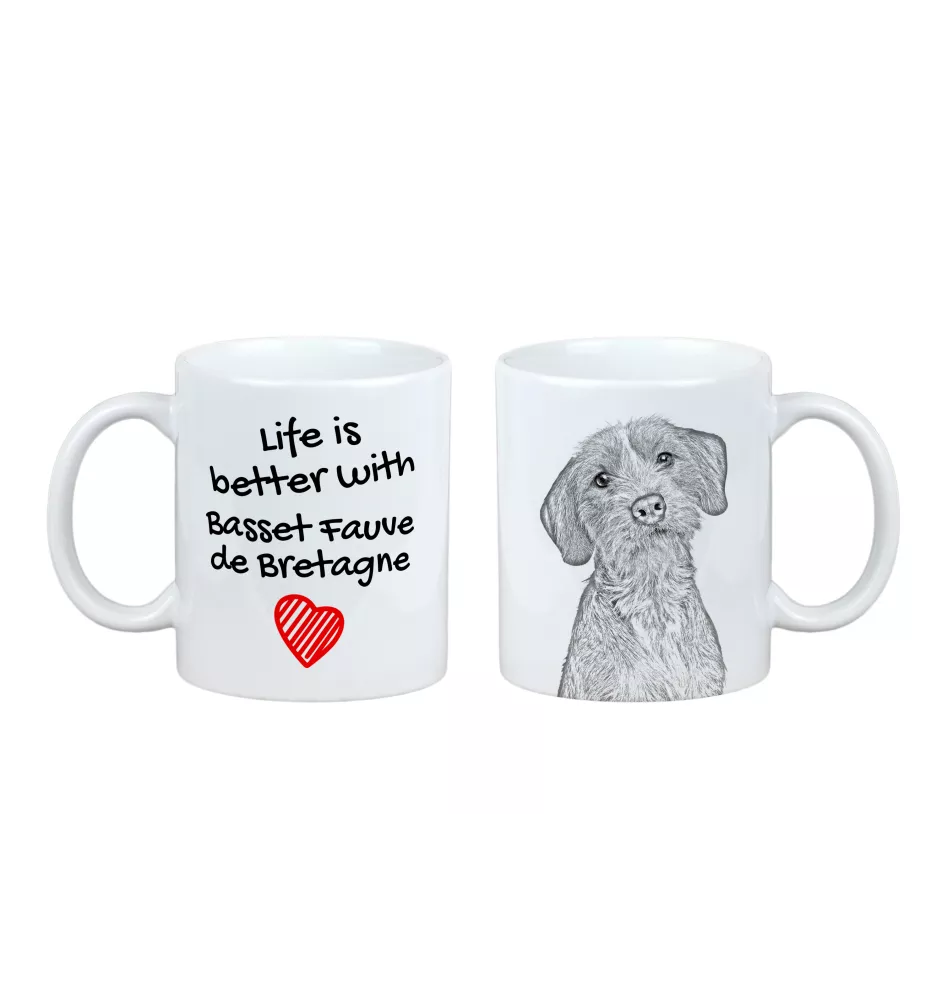 Basset Fauve de Bretagne - Tasse mit Hund, Tasse mit Bild, personalisiertes Geschenk der Marke Art-Dog