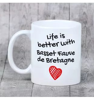 Basset Fauve de Bretagne, Fawn Brittany Basset - cup with a dog, cup with a photo, personalized gift from the Art-Dog brand