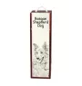 Berger basque - boîte à vin avec chien, boîte à alcool avec graphisme, boîte cadeau personnalisée de la marque Art-Dog