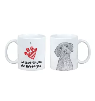 Basset Fauve de Bretagne, Fawn Brittany Basset - cup with a dog, cute cup with graphics, a gift with your photo from the Art-Dog brand