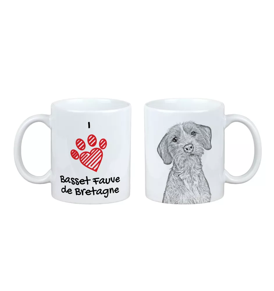 Basset Fauve de Bretagne - tasse avec chien, une tasse adorable avec une illustration, un cadeau avec votre photo de la marque Art-Dog