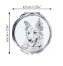 Basque Shepherd Dog, Basque Sheepdog - Pocket mirror with a dog, personalized mirror for a purse, compact mirror with Art-Dog brand print.