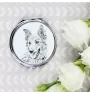 Basque Shepherd Dog, Basque Sheepdog - Pocket mirror with a dog, personalized mirror for a purse, compact mirror with Art-Dog brand print.