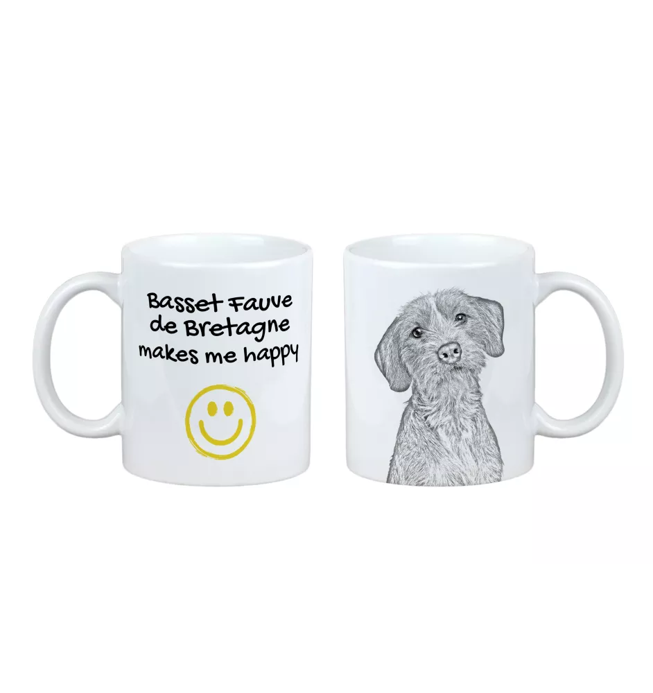 Basset Fauve de Bretagne - tasse avec chien, une tasse joyeuse pour les amoureux des chiens, un cadeau personnalisé de la marque Art-Dog