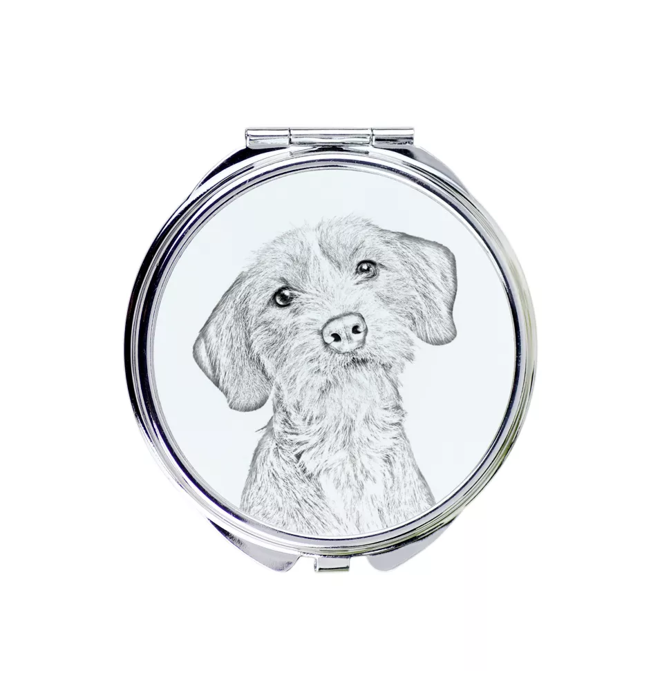 Basset Fauve de Bretagne - miroir de poche avec chien, miroir personnalisé pour sac à main, miroir compact avec impression de la marque Art-Dog