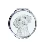Basset Fauve de Bretagne - Taschenspiegel mit Hund, personalisierter Taschenspiegel, kompakter Spiegel mit Art-Dog-Logo