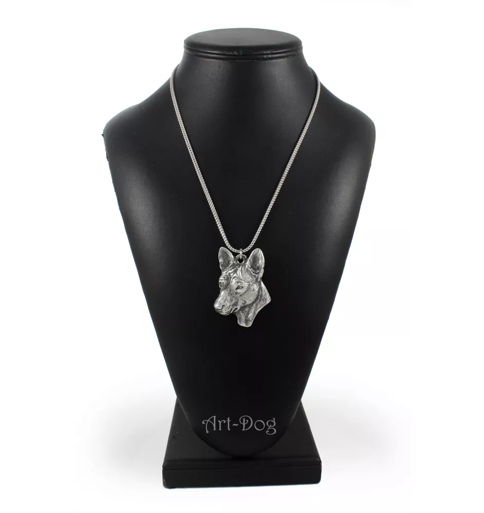 Basenji posrebrzany naszyjnik na łańcuszki Art-Dog