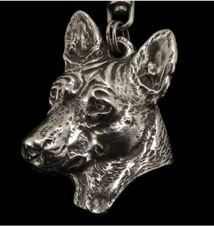 Basenji, African bush dog, Congo dog - necklace with a dog, dog pendant on a silver chain, unique jewelry from the Art-Dog brand