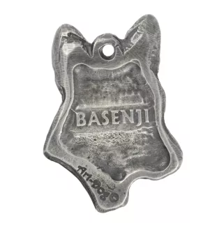 Basenji, Kongo-Terrier - Halskette mit Hund, Hundeanhänger an einer silbernen Kette, einzigartiger Schmuck der Marke Art-Dog