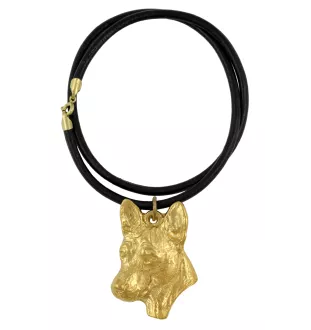 Basenji, African bush dog, Congo dog - keychain and necklace with a dog in a box, high-quality gold-plated product, Art-Dog brand