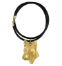 Basenji, African bush dog, Congo dog - keychain and necklace with a dog in a box, high-quality gold-plated product, Art-Dog brand
