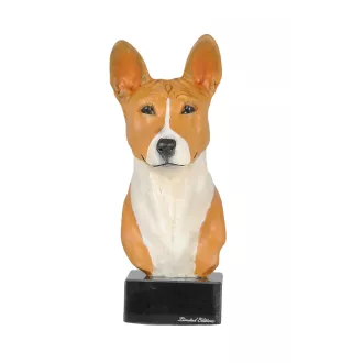 Basenji, Terrier Nyam-Nyam, Terrier du Congo - figurine peinte, statue, sculpture, réalisée par l'artiste, marque Art-Dog