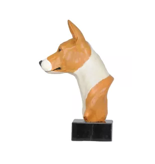 Basenji, Terrier Nyam-Nyam, Terrier du Congo - figurine peinte, statue, sculpture, réalisée par l'artiste, marque Art-Dog