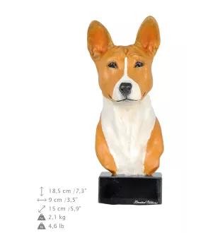 Basenji, African bush dog, Congo dog - painted figurine, statue, figure, made by the artist, brand Art-Dog