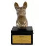 Basenji, African bush dog, Congo dog - an urn with an engraving and a sculpture of a dog, a handmade product by the Art-Dog brand.