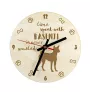 Basenji, Terrier Nyam-Nyam, Terrier du Congo - horloge avec chien, horloge en bois, horloge murale pour les amoureux des chiens, horloge de bureau et étagère, Art-Dog