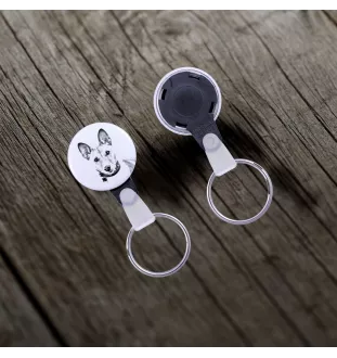 Basenji, Kongo-Terrier - Schlüsselanhänger mit dem Bild eines Hundes, Anhänger mit dem eigenen Grafikdesign der Marke Art-Dog