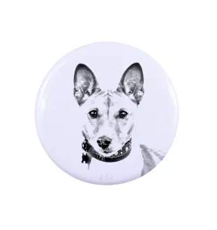 Basenji, Kongo-Terrier - Anstecknadel mit Ihrem Hund, fügen Sie Ihr eigenes Foto hinzu, Marke Art-Dog