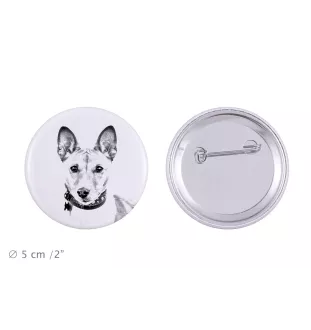 Basenji, Terrier Nyam-Nyam, Terrier du Congo - badge avec votre chien, ajoutez votre propre photo, marque Art-Dog