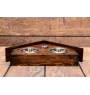 Basenji, African bush dog, Congo dog - wooden stand with bowls for a dog, decorative dog bowls, a gift for adopting a dog from the Art-Dog brand