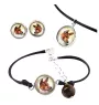 Basenji, African bush dog, Congo dog - a set of jewelry in a box, necklace, earrings, bracelet, products from the Art-Dog brand