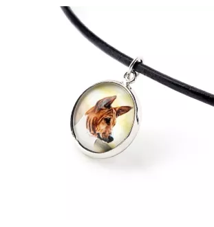 Basenji, African bush dog, Congo dog - jewelry with your photo box, set of necklace and earrings, personalized products from the Art-Dog brand