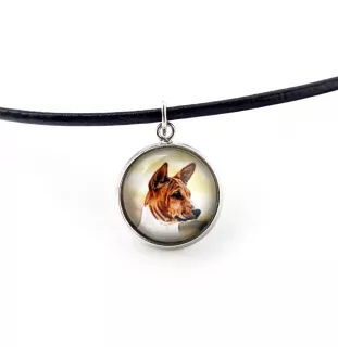 Basenji, African bush dog, Congo dog - a set of jewelry with your photo, handmade set, bracelet and necklace by Art.-Dog brand