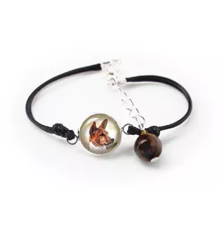 Basenji, Terrier Nyam-Nyam, Terrier du Congo - ensemble de bijoux avec votre photo, ensemble fait à la main, bracelet et collier de la marque Art.-Dog