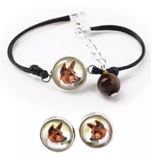 Basenji, Terrier Nyam-Nyam, Terrier du Congo - ensemble de bijoux avec votre photo, accessoire féminin, article fait main, produit fabriqué à la main avec passion pour la création de la marque Art-Dog