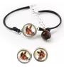 Basenji, African bush dog, Congo dog - a set of jewelry with your photo, a woman's ornament, handmade item, a product made with passion for creating the Art-Dog brand.