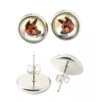 Basenji, Kongo-Terrier - Ohrringe in einer Schachtel, Ihr Foto, handgefertigter Schmuck, Eigenmarke von Art-Dog.