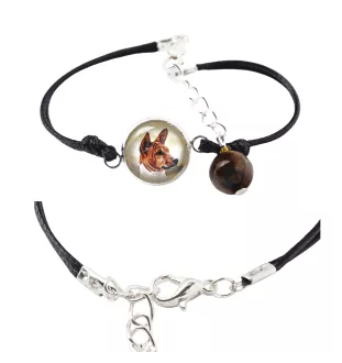 Basenji, African bush dog, Congo dog - bracelet in a box with your photo, feminine jewelry, perfect gift from Art-Dog brand