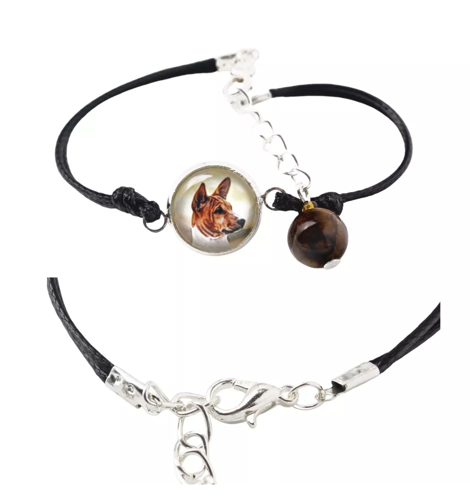 Basenji bransoletka w pudełku ze zdjęciem Art-Dog