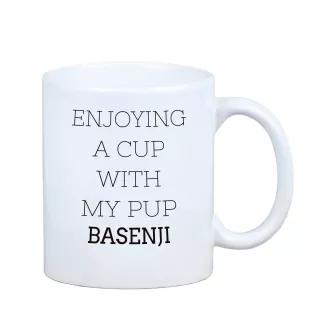 Basenji, Terrier Nyam-Nyam, Terrier du Congo - tasse avec une photo et un motif de chien géométrique Art-Dog