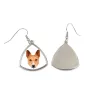 Basenji, Kongo-Terrier - Ohrringe mit einem Bild und dem Schriftzug "Geometrischer Hund" von Art-Dog