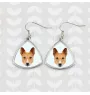 Basenji, Kongo-Terrier - Ohrringe mit einem Bild und dem Schriftzug "Geometrischer Hund" von Art-Dog