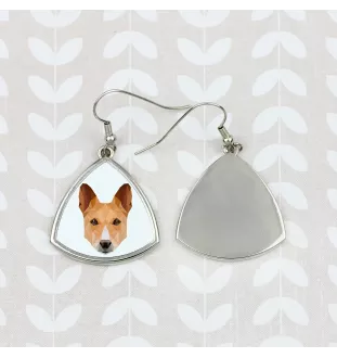 Basenji kolczyk geometryczny Art-Dog