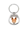Basenji, Terrier Nyam-Nyam, Terrier du Congo - porte-clés géométrique avec photo et inscription Art-Dog