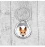 Basenji, Kongo-Terrier - geometrischer Schlüsselanhänger mit Foto und Aufschrift Art-Dog